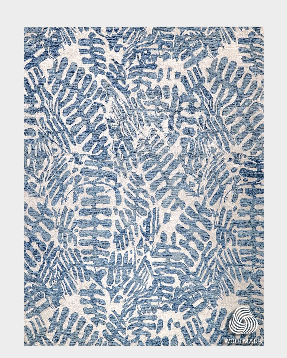 Botanica Blue/Ivory New Zealand Wool hand-tufted Area Rug
