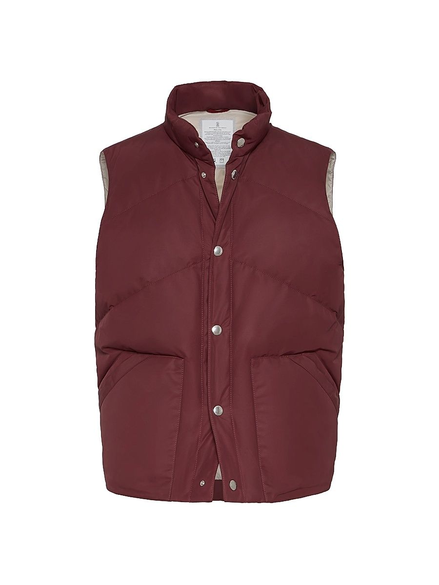 Men's Techno Satin Down Vest - Amaranth Red - Size XXXXXL