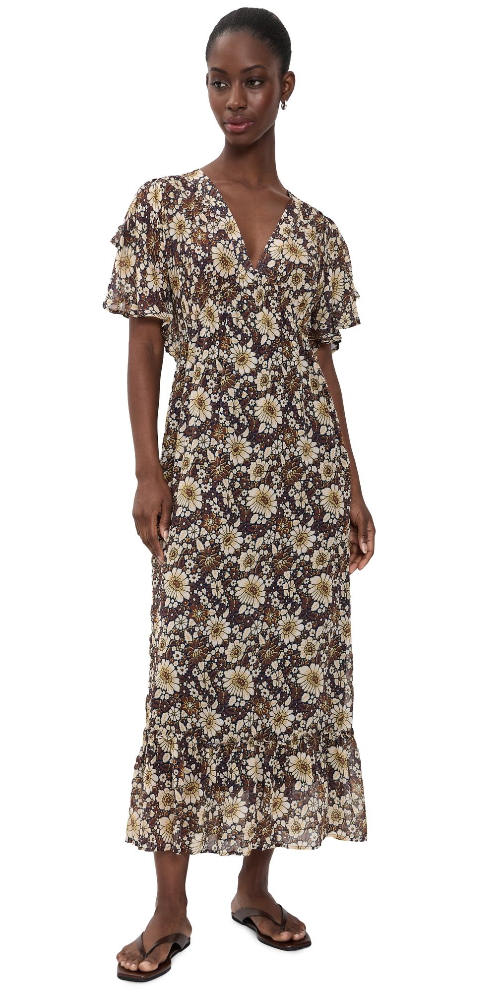 XIRENA Roberta Dress Tawny Brown M