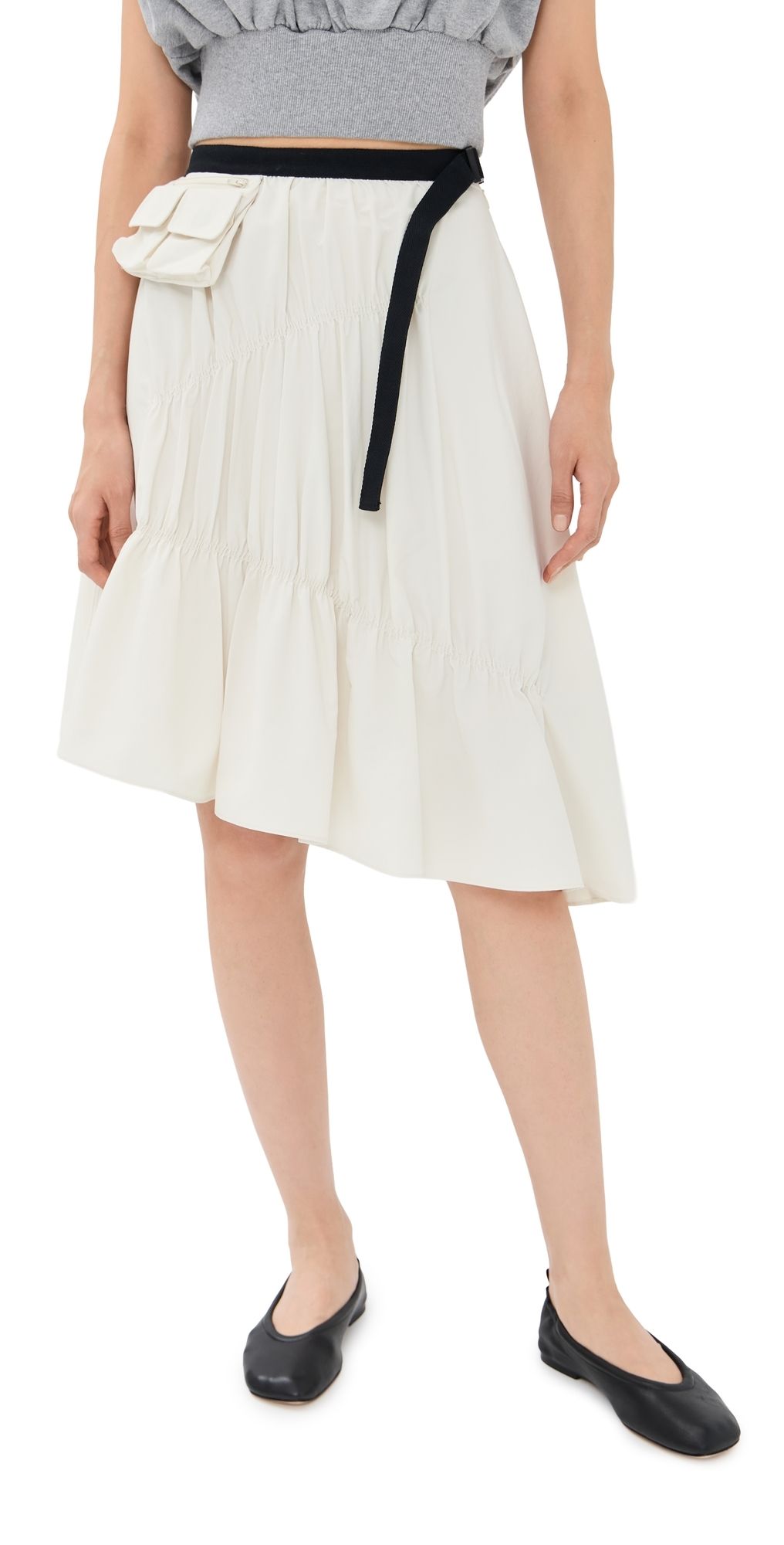 3.1 Phillip Lim Ripstop Asymmetric Skirt Ivory 00