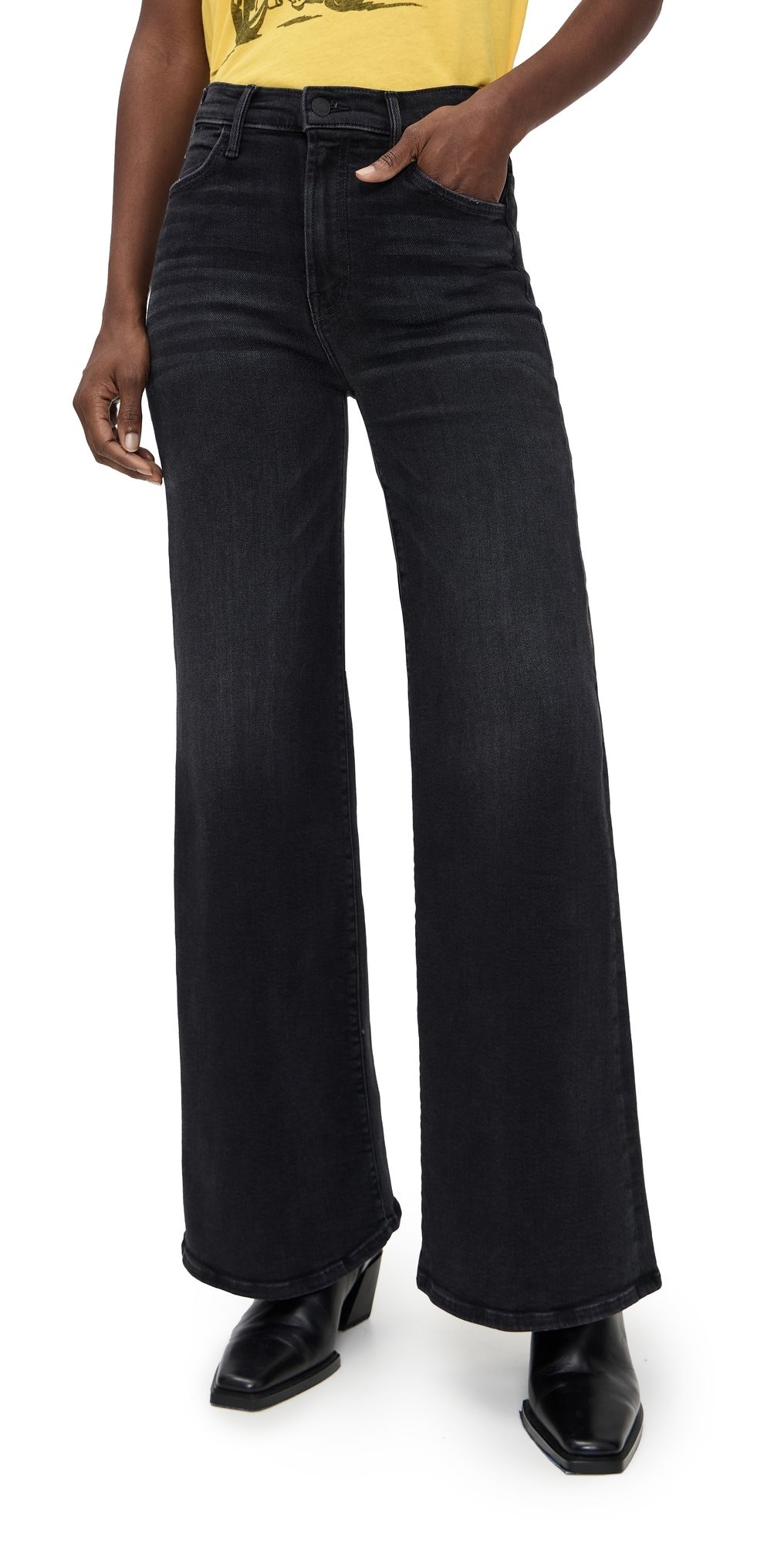 MOTHER The Hustler Roller Sneak Jeans NOT TODAY SATAN 28