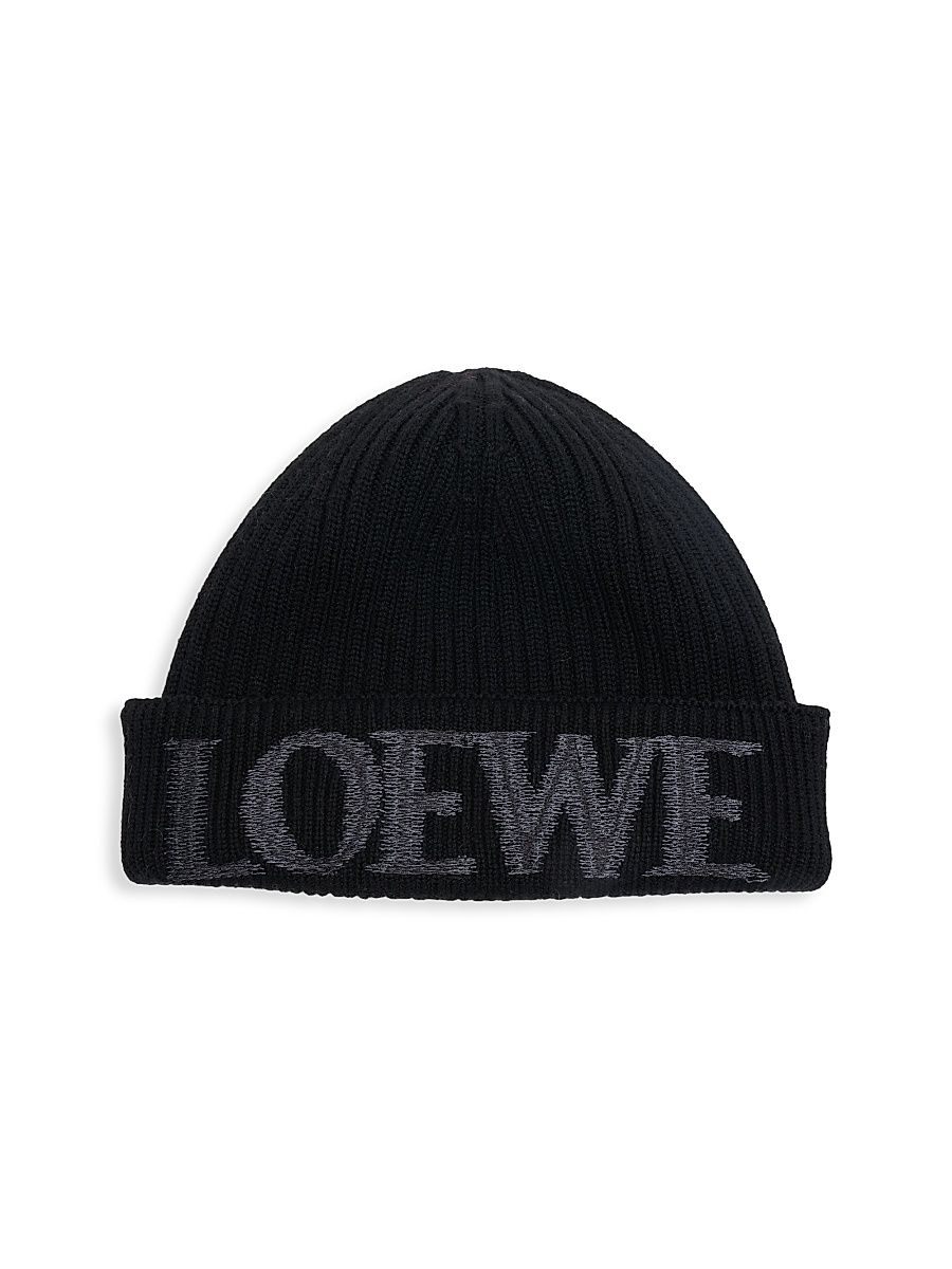 Women's Logo Wool Beanie - Black