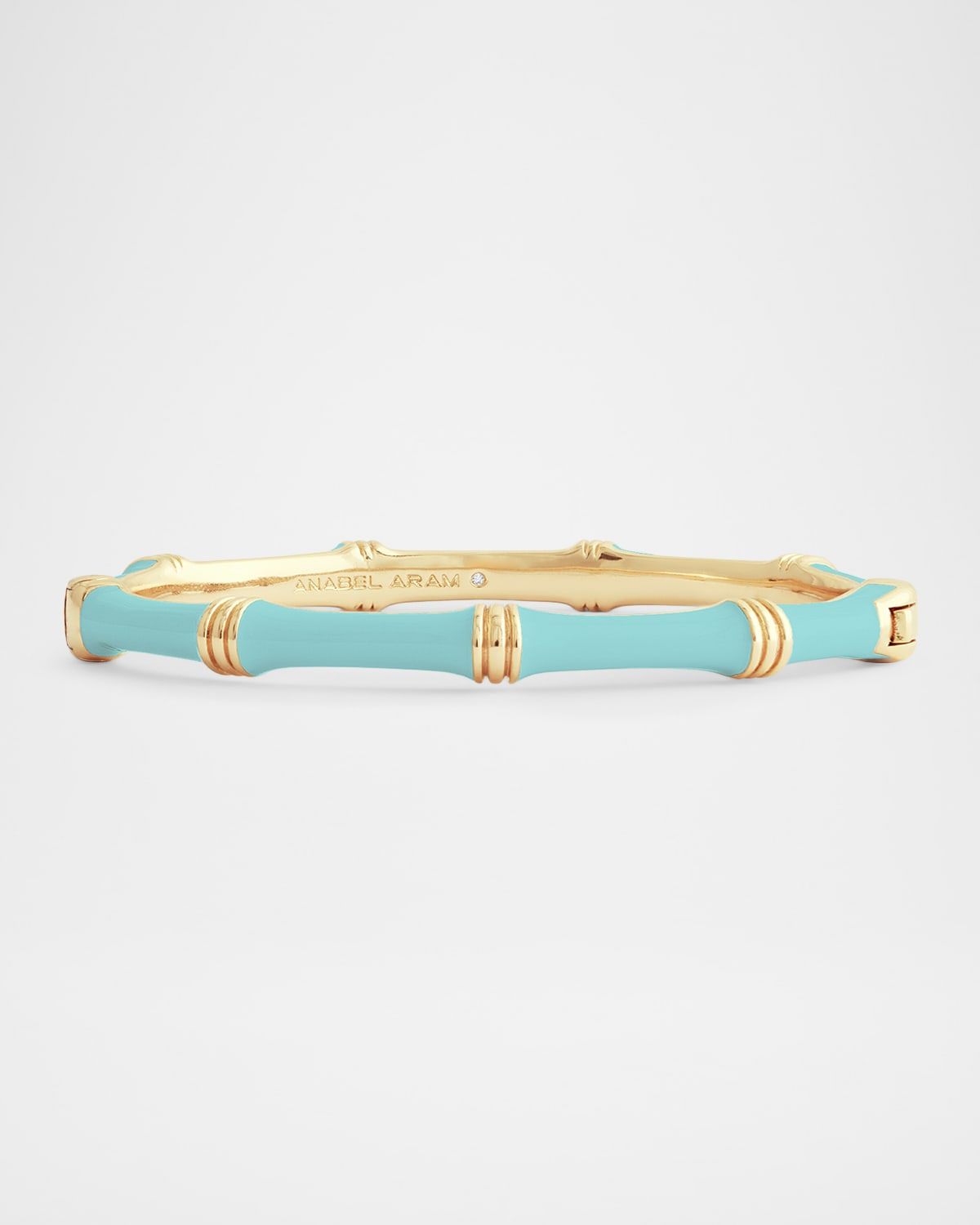 Bamboo Enameled Hinged Bangle