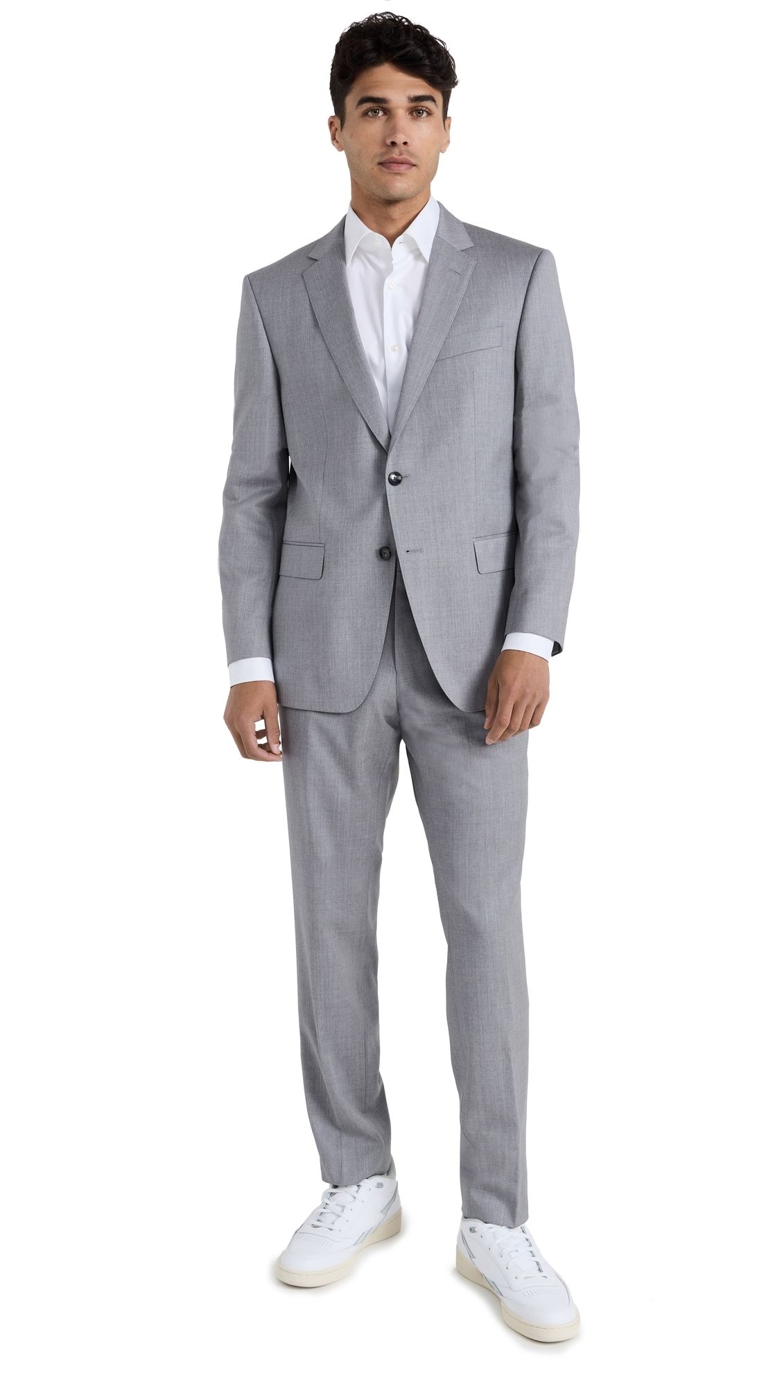 BOSS Slim Fit Suit Grey 48