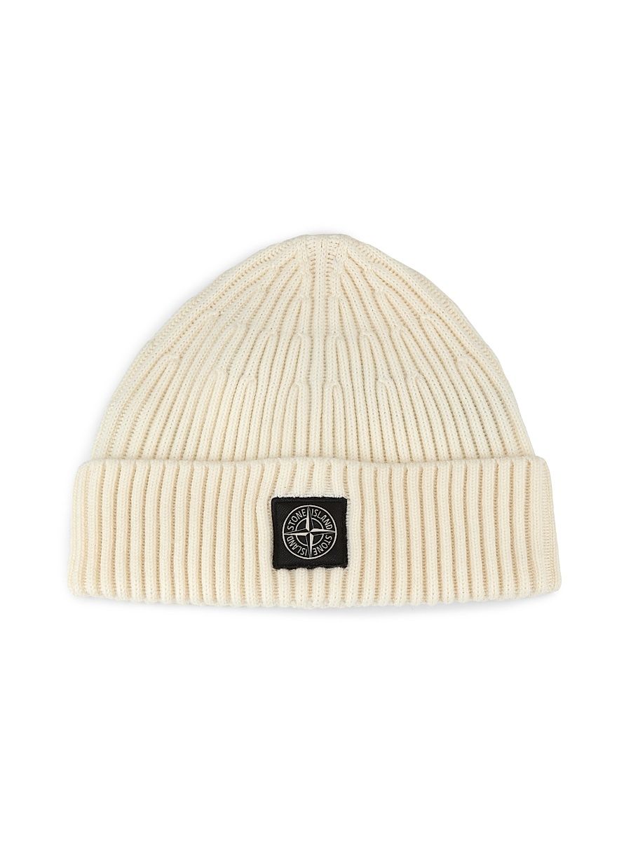 Men's Logo Wool Beanie - Ivory