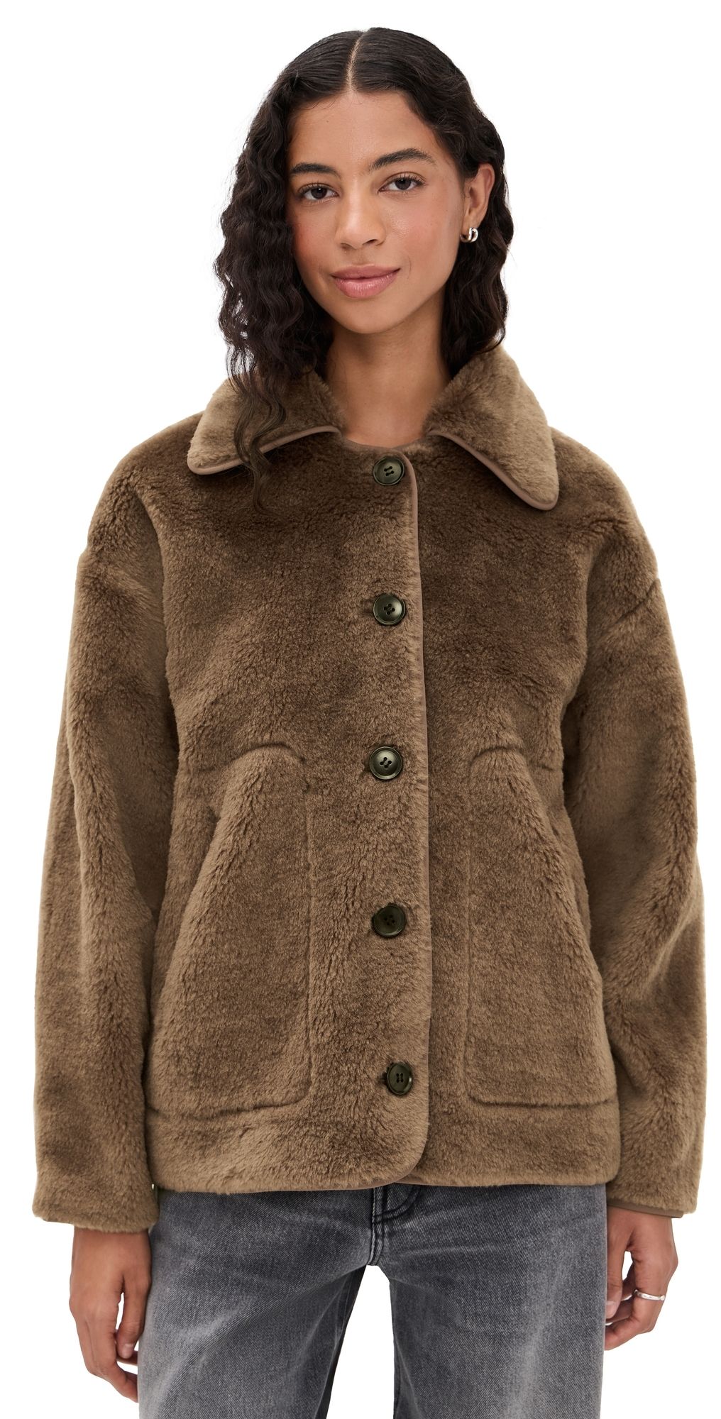 Citizens of Humanity Astrid Sherpa Jacket Warm Tan XS