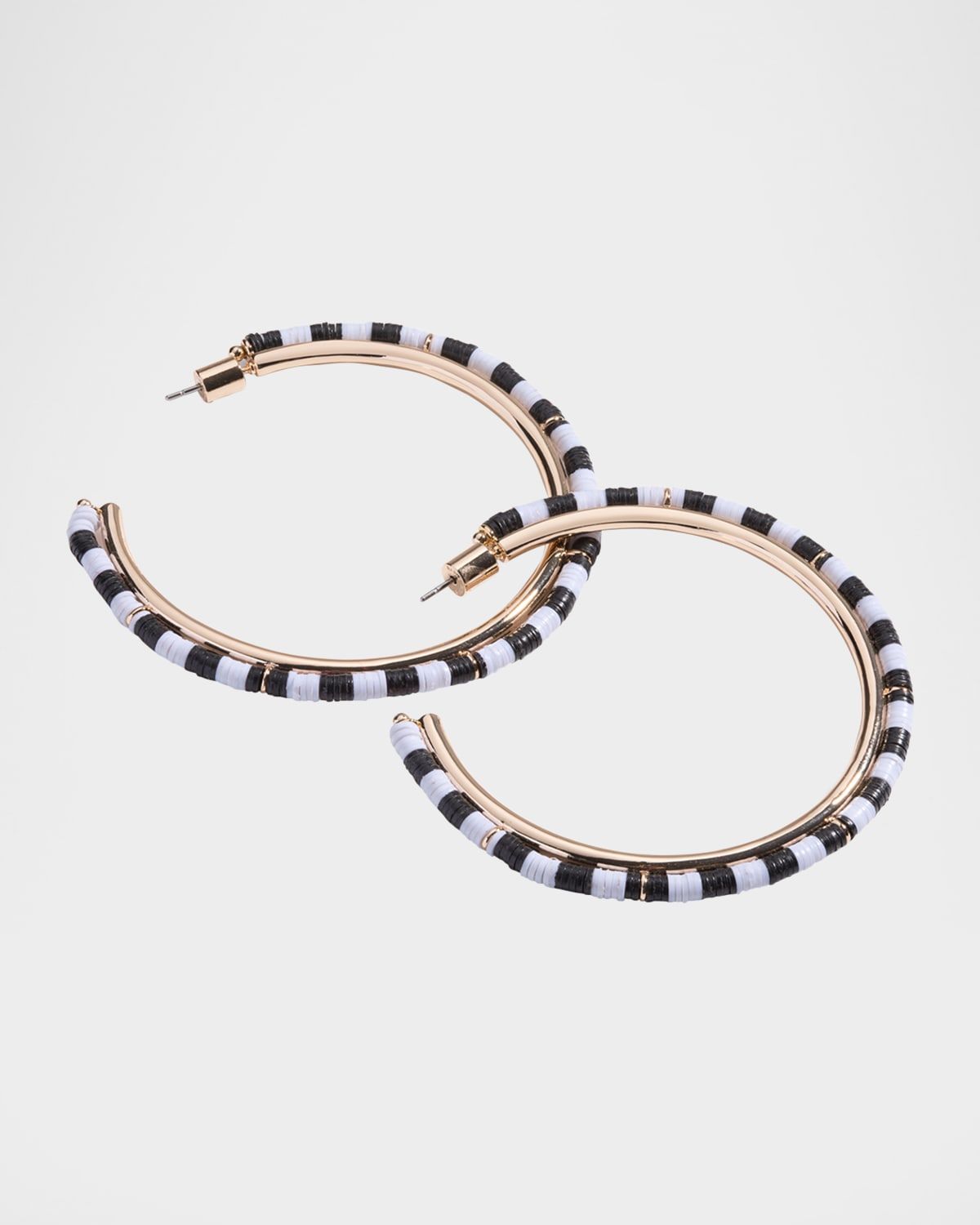 Anguilla Hoop Earrings with Heishi Beads