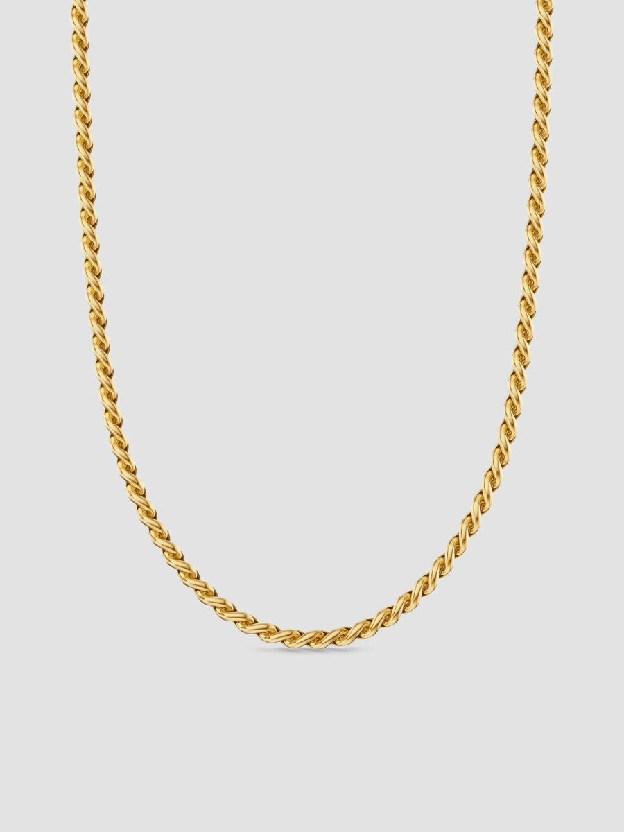 David Yurman Women's Sculpted Cable Chain Necklace in 18K Yellow Gold, 3.7MM - Gold - Size 18