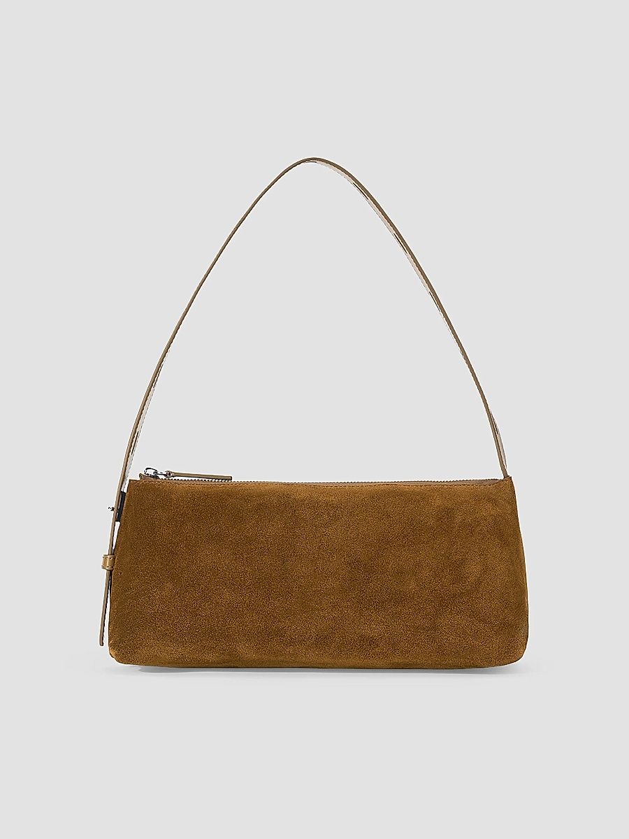 Women's Strada Suede Shoulder Bag - Cigar