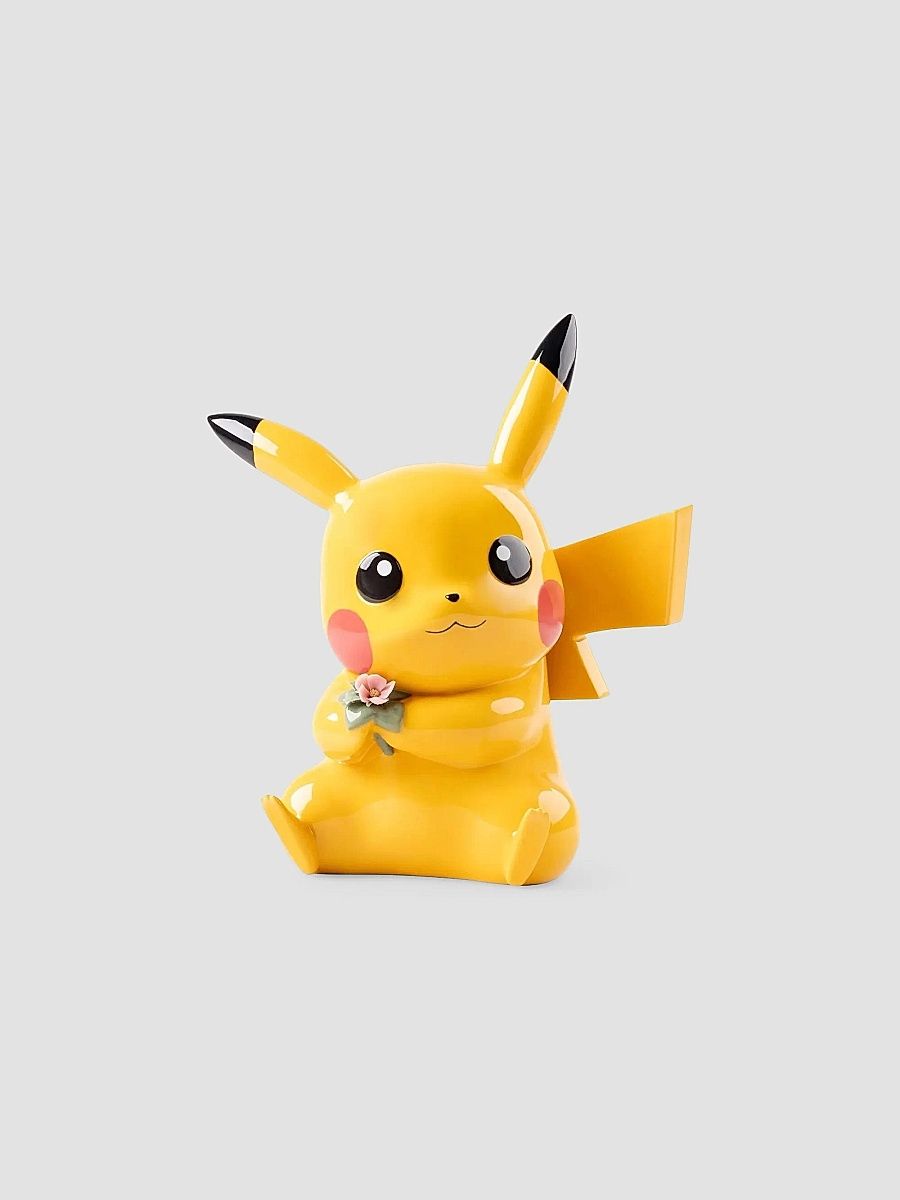 Pikachu Porcelain Sculpture - Yellowblackandred