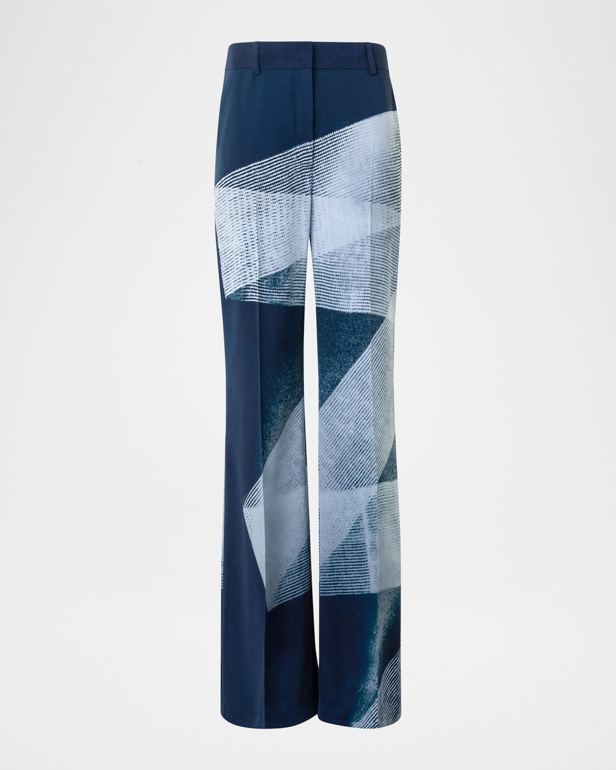 Florine Zigzag-Print Wide-Leg Pants