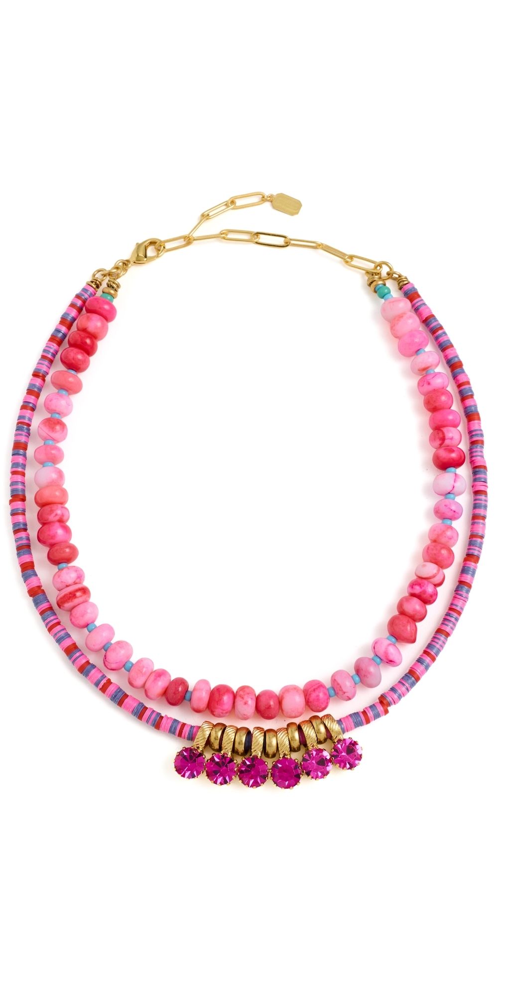 Elizabeth Cole Pinklora Necklace Electric Pink One Size
