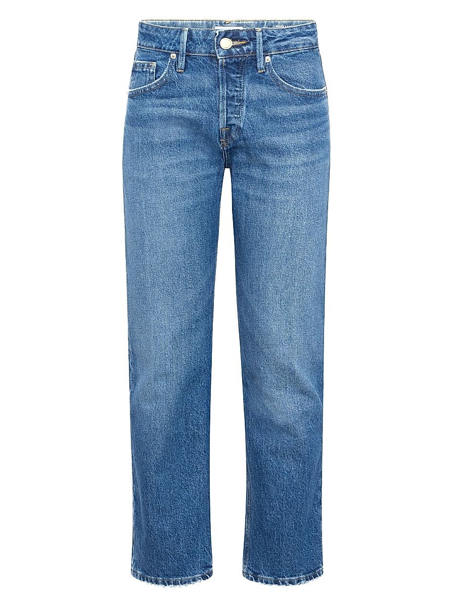 Women's Straight-Leg Ankle-Length Jeans - Indigo - Size 8