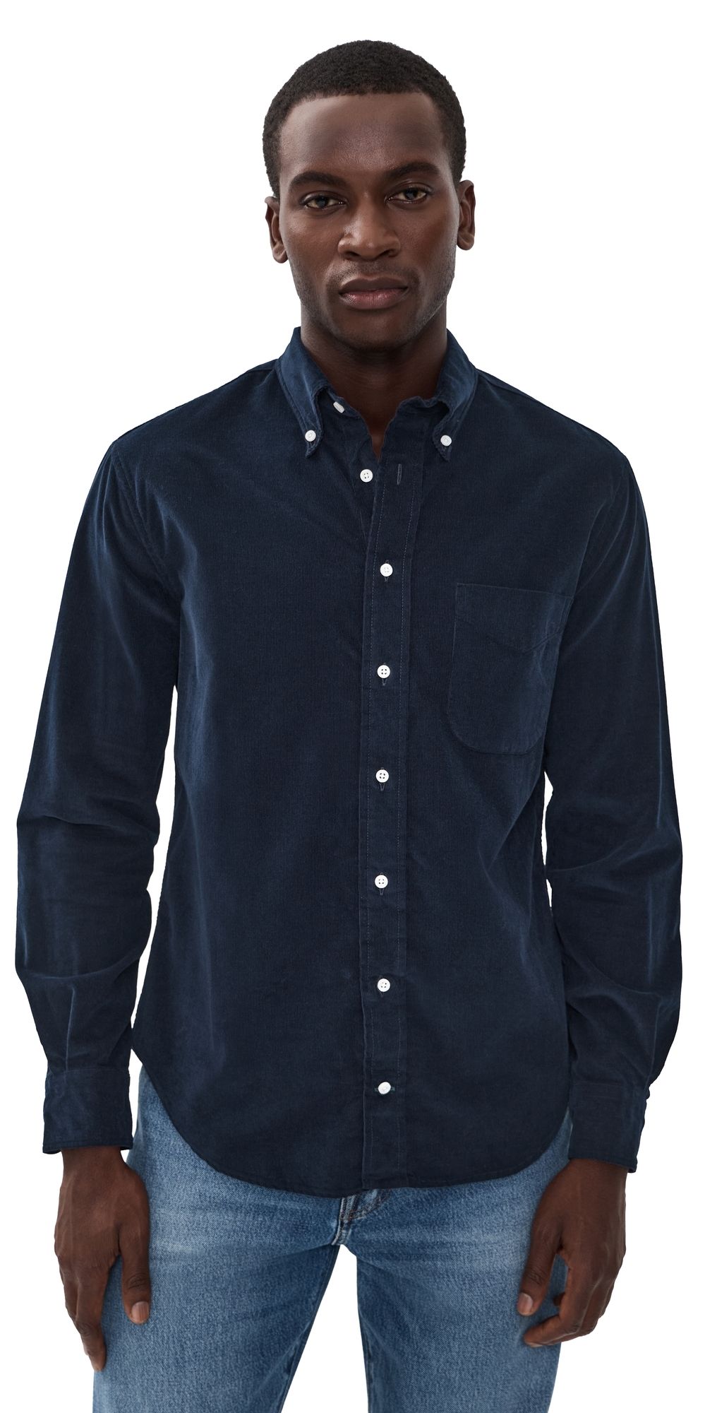 Gitman Vintage Japanese Corduroy Shirt Navy XL