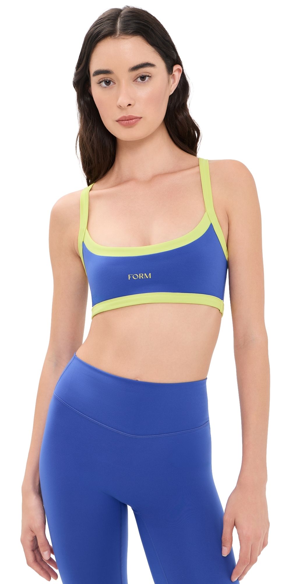 FORM Impact Reversible Bra Cobalt/Lime/Navy S