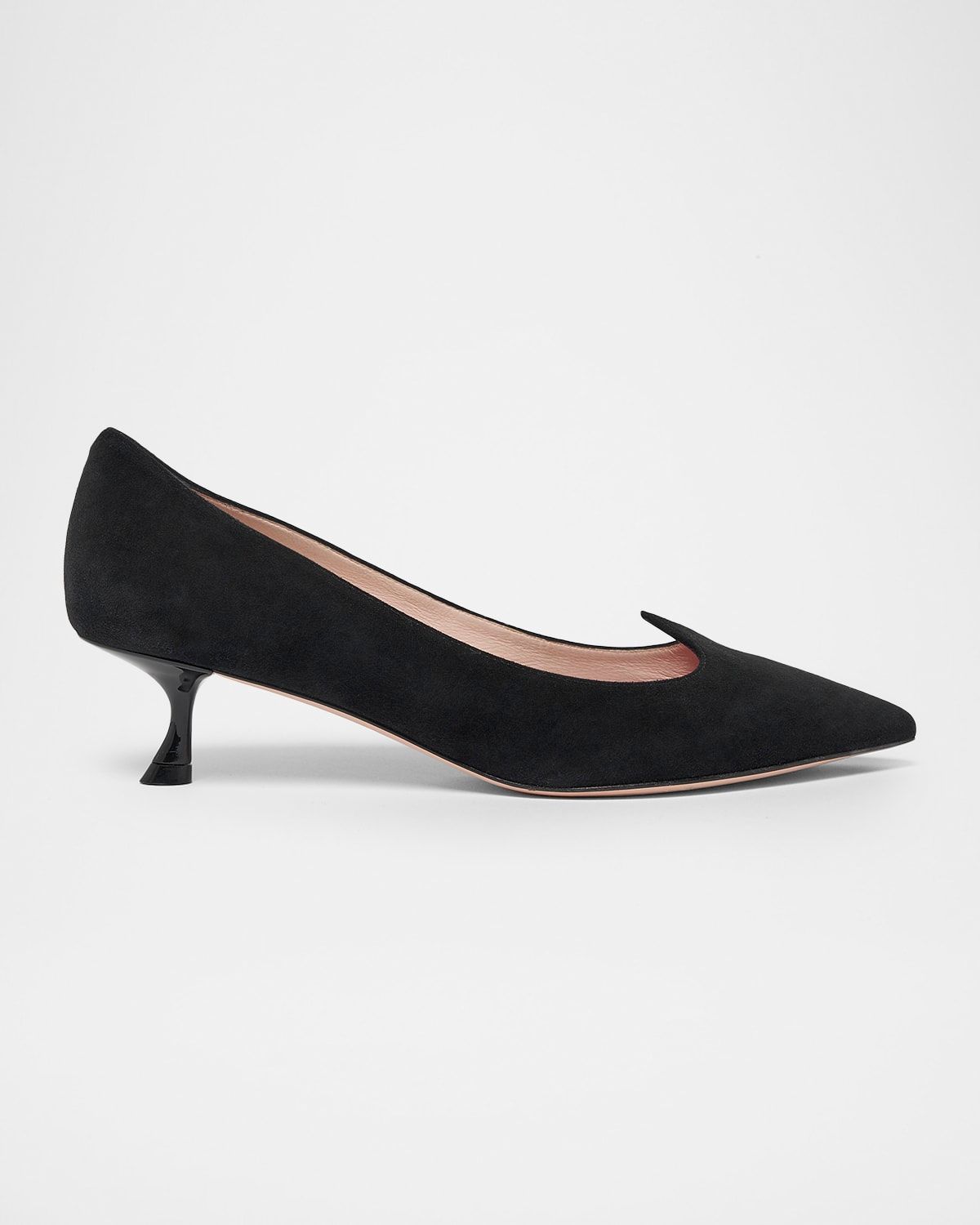 I Love Vivier Suede Kitten-Heel Pumps