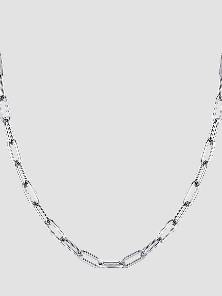 Gabriel & Co Women's Contemporary Sterling Silver Paper-Clip Necklace - Sterling Silver