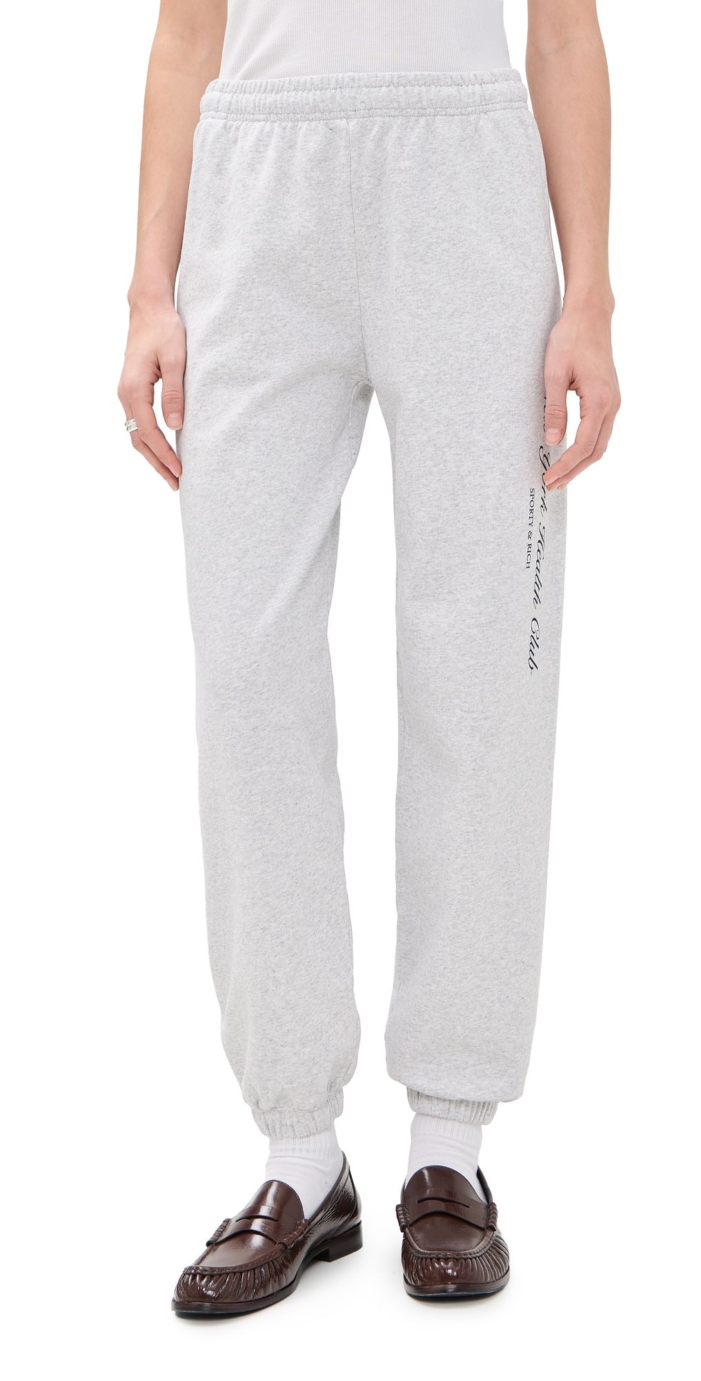 Sporty & Rich New York Health Club Sweatpants Heather Gray S
