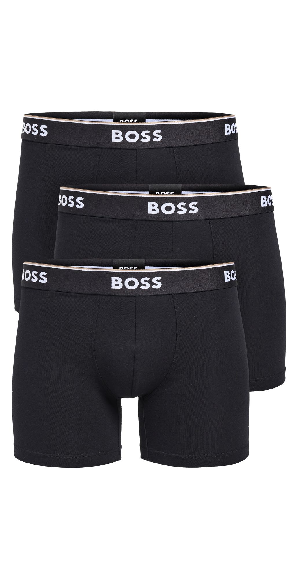 BOSS Stretch Cotton Boxer Briefs 3 Pack Black XXL