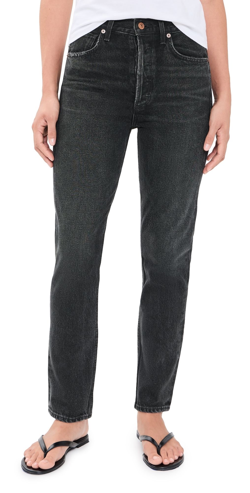 Citizens of Humanity Charlotte High Rise Straight Jeans Dark Wave 27