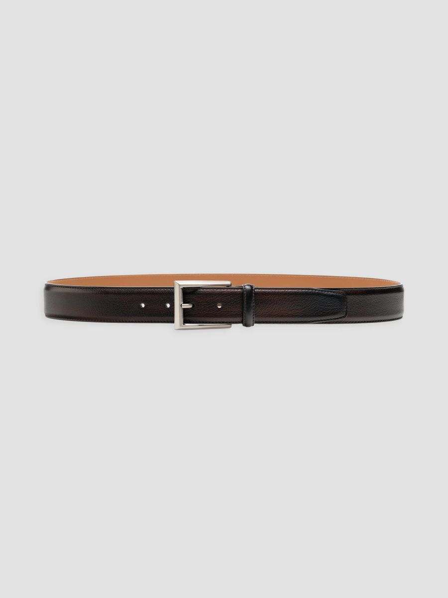 Magnanni Men's Rocas Pebbled Leather Cut-To-Size Belt - Brown - Size 42
