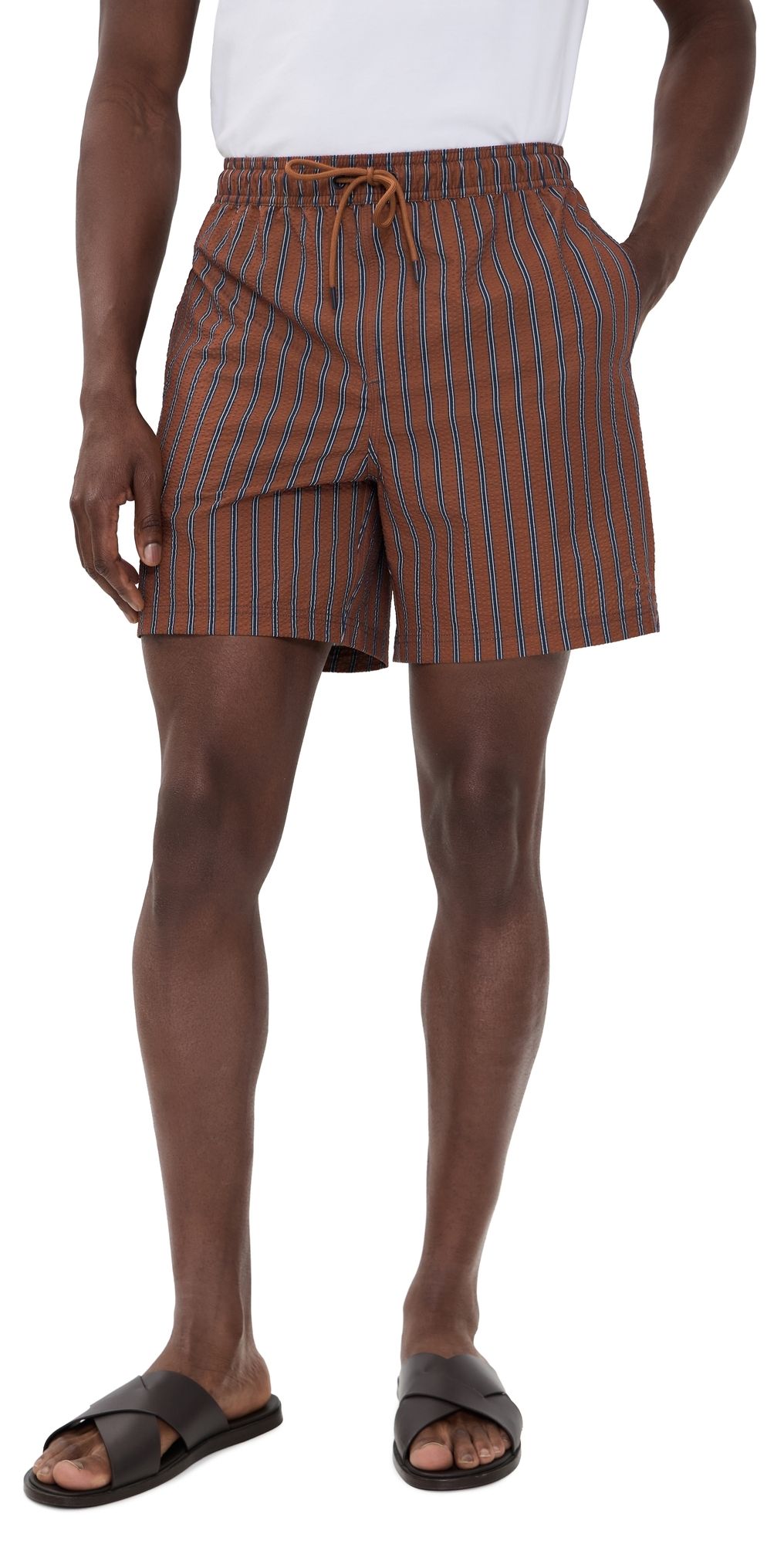 RAILS La Brea Shorts Rust Navy Stripe S