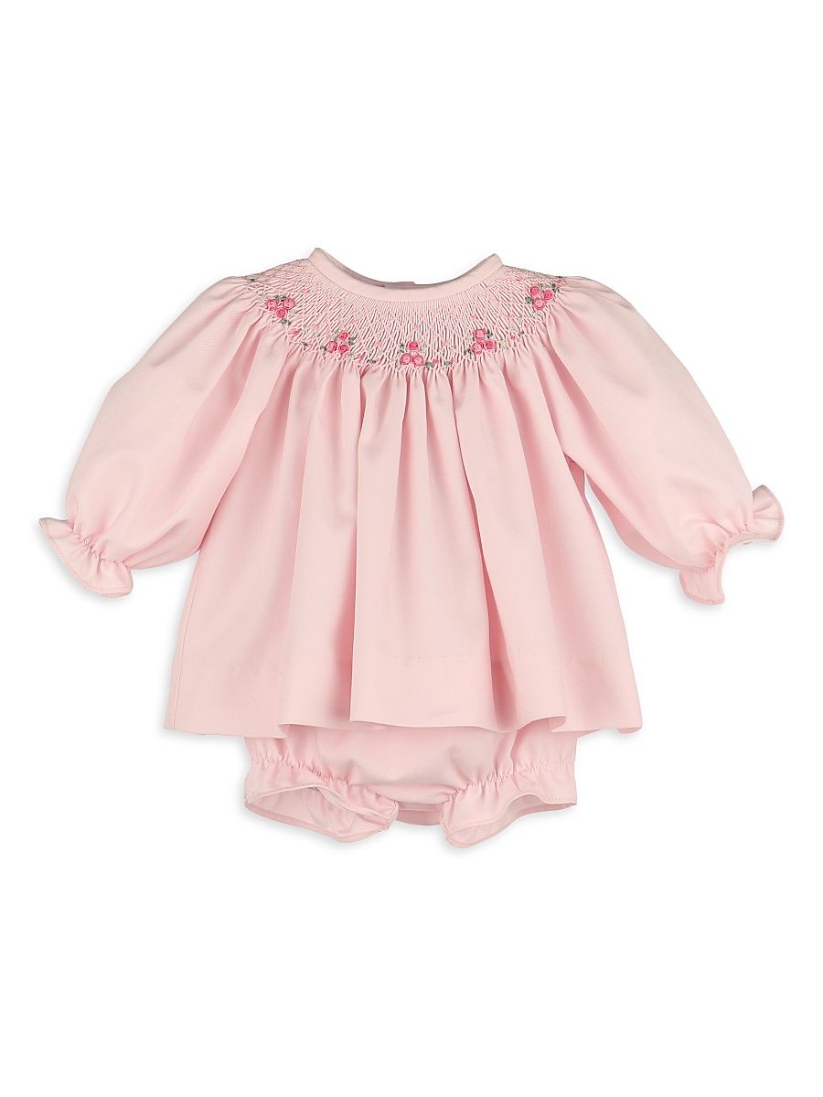 Baby Girl's 3-Piece Cotton-Blend Bonnet, Dress & Bloomers Set - Pink - Size 18 Months