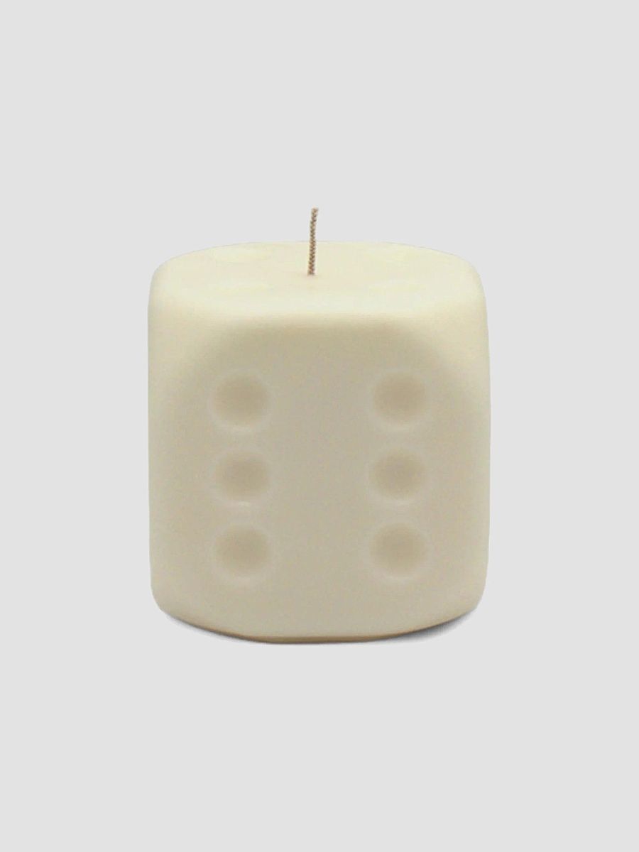 Shake The Dice Candle - White