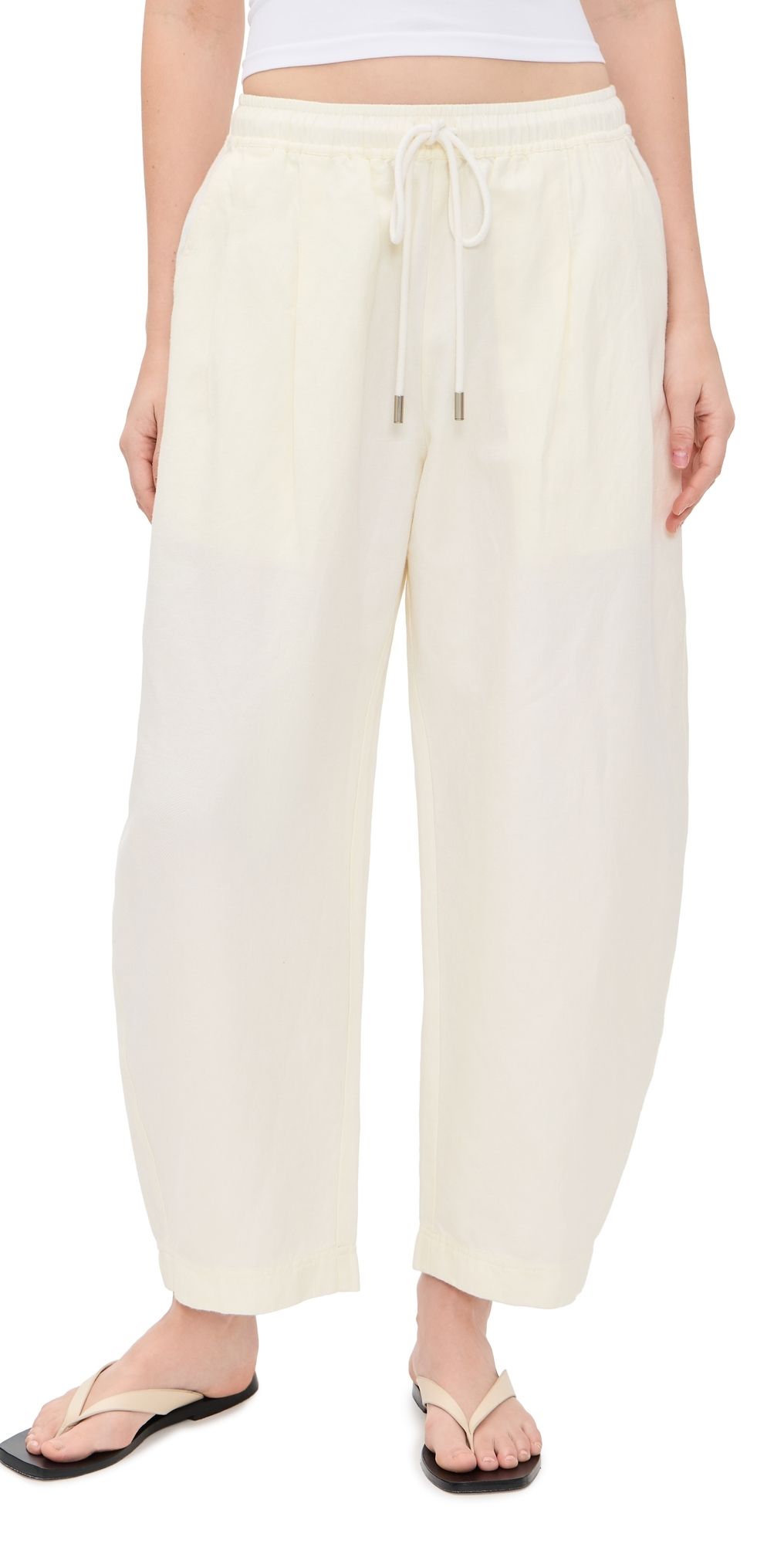 Apiece Apart Everyday Pull-On Pants Cream S