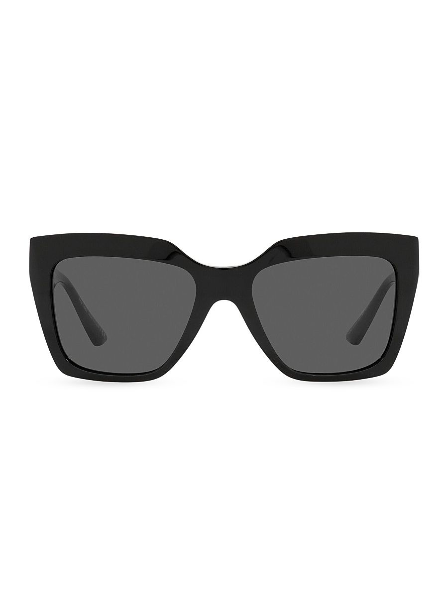 Women's Oversized Greca Sunglasses - Black