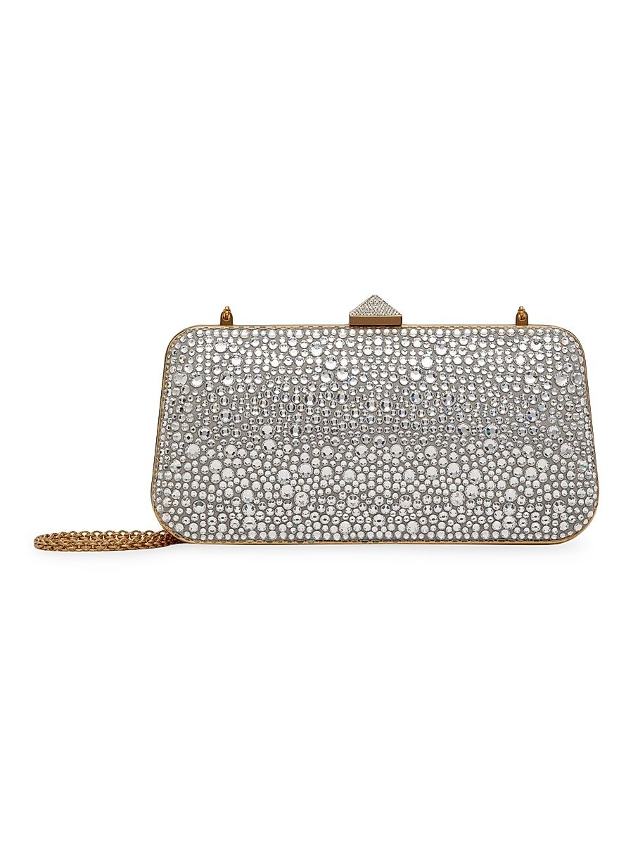 Women's Carry Secrets Rhinestone Minaudiere - Gold Quartz