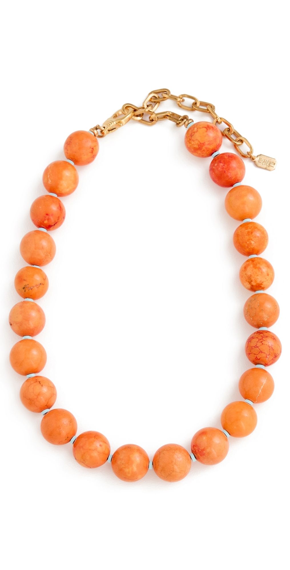 Elizabeth Cole Sunka Necklace Coral One Size