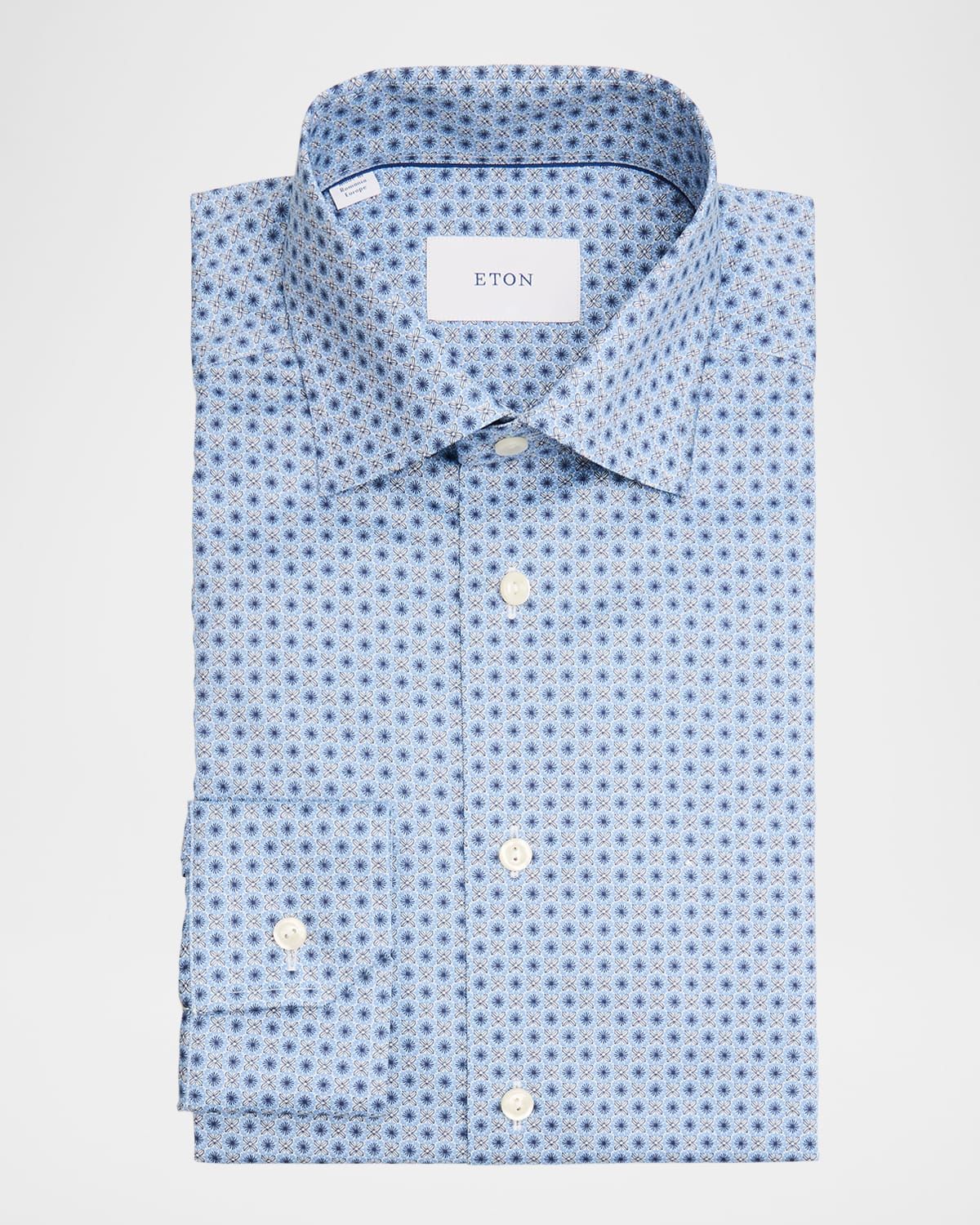 Men & apos;s Contemporary-Fit Organic Cotton Geometric Dress Shirt