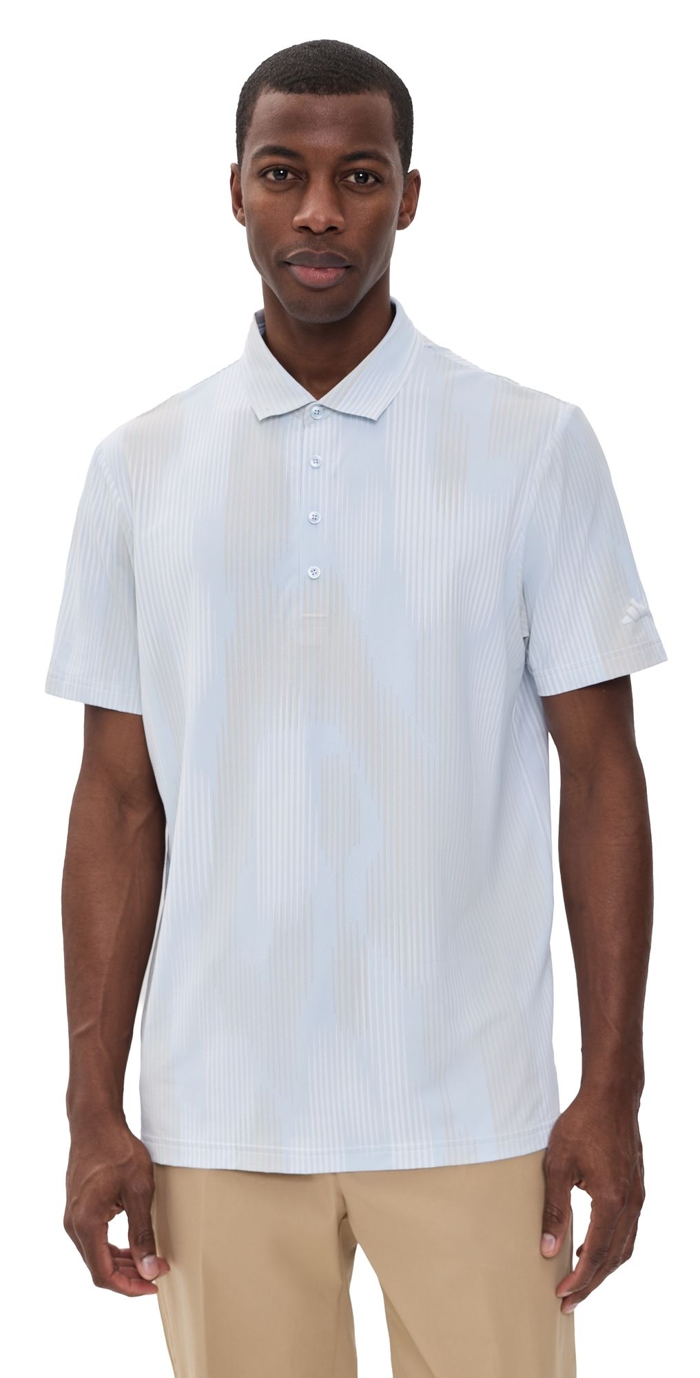 Adidas Golf Ultimate365 Tour Cool Feel Print Polo Shirt Crystal Sky XXL