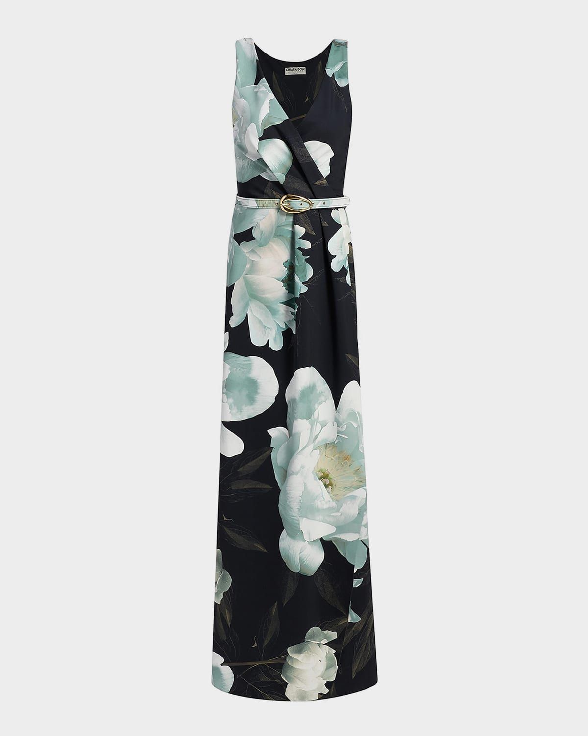 Heiha Belted Floral-Print Gown
