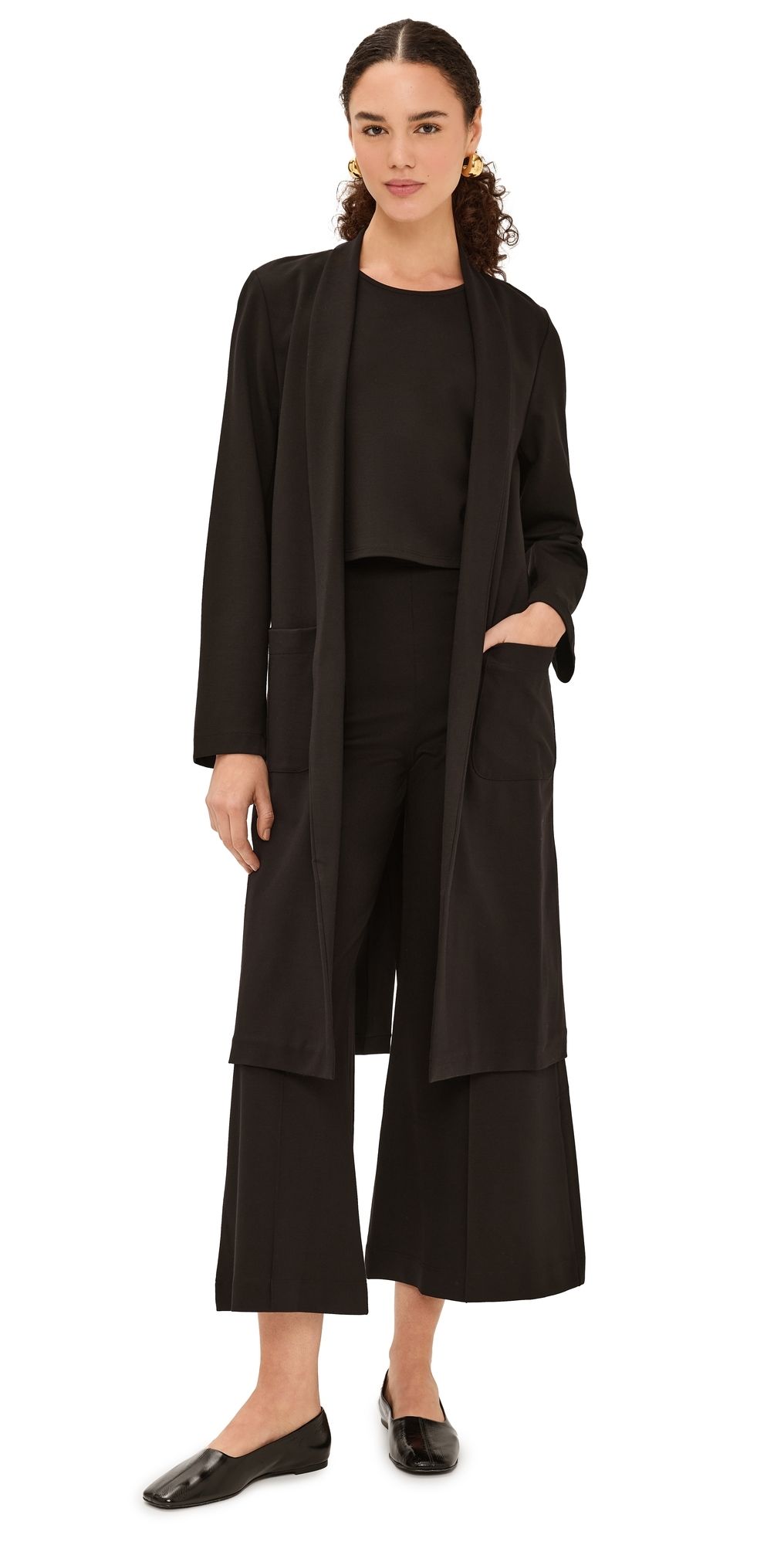 RIPLEY RADER Ponte Knit Smoking Jacket Black S