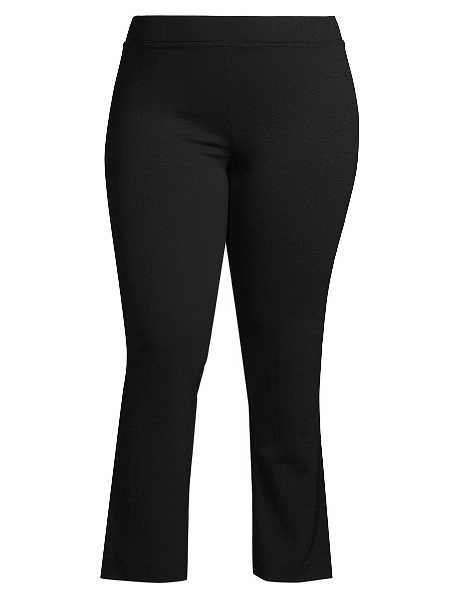 Women's Plus Size Deco Crepe Ankle Pants - Black - Size 24
