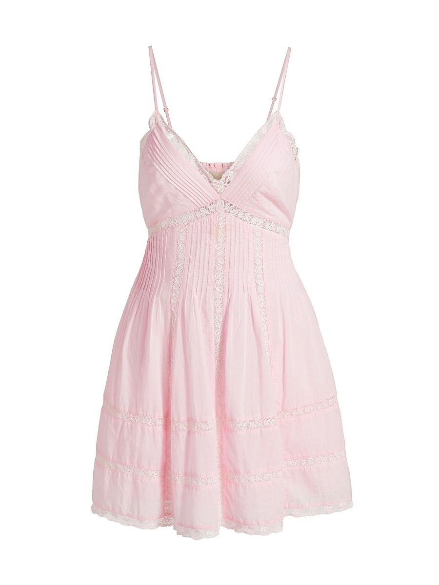 Women's Docila Cotton Minidress - Pink - Size Large