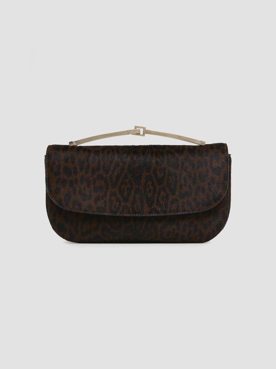 TOM FORD Women's Mia Mini Leopard-Print Calf Hair Crossbody Bag - Brown Black