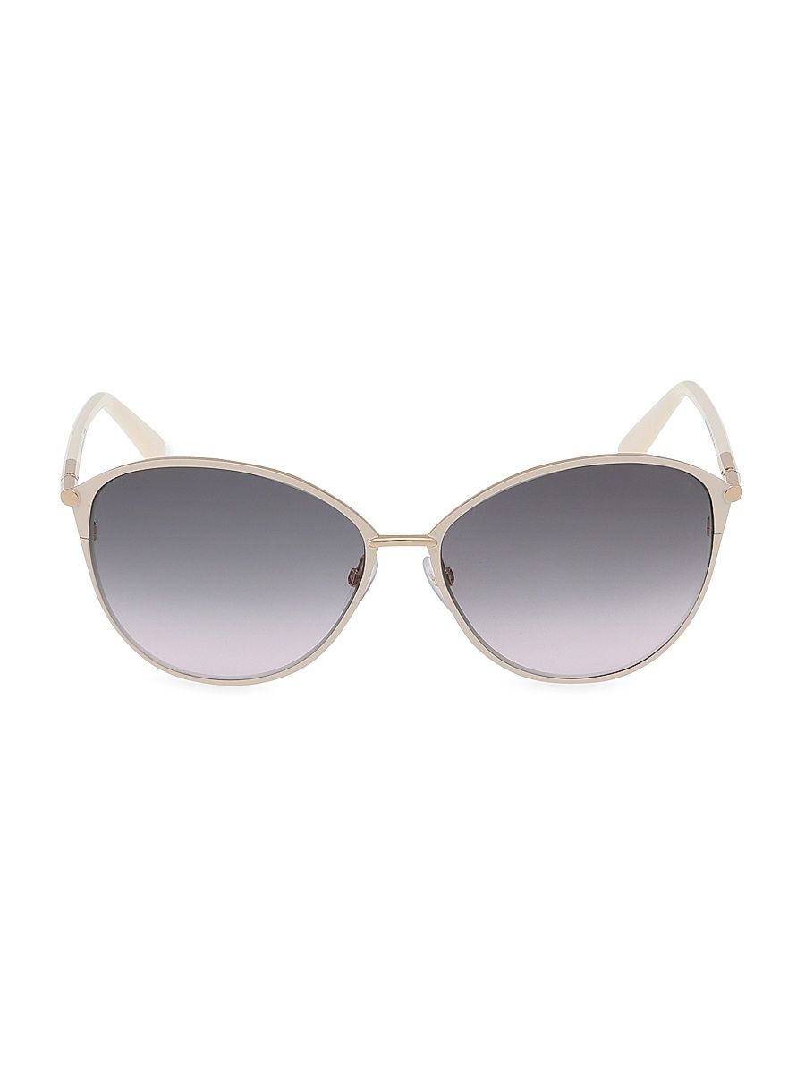 Women's Penelope 59MM Cat-Eye Sunglasses - Rose Gold Ivory Gradient