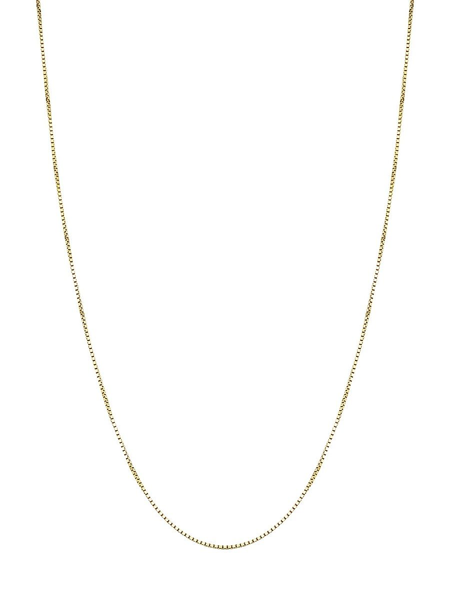 Women's 18K Yellow Solid Gold Bodega Box Chain - Yellow Gold - Size 24