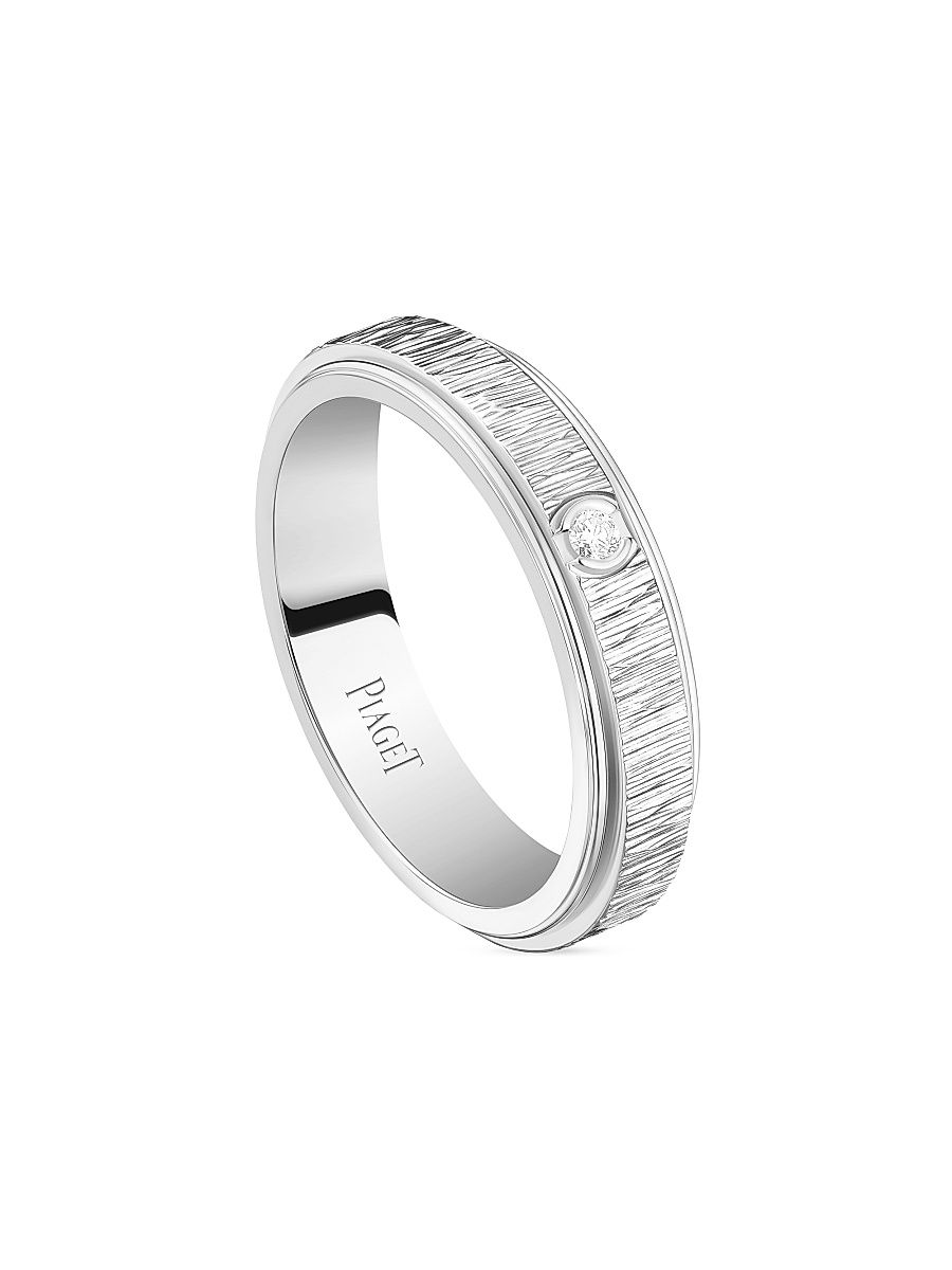 Women's Possession 18K White Gold & 0.02 TCW Diamond Band - White Gold - Size 5.75