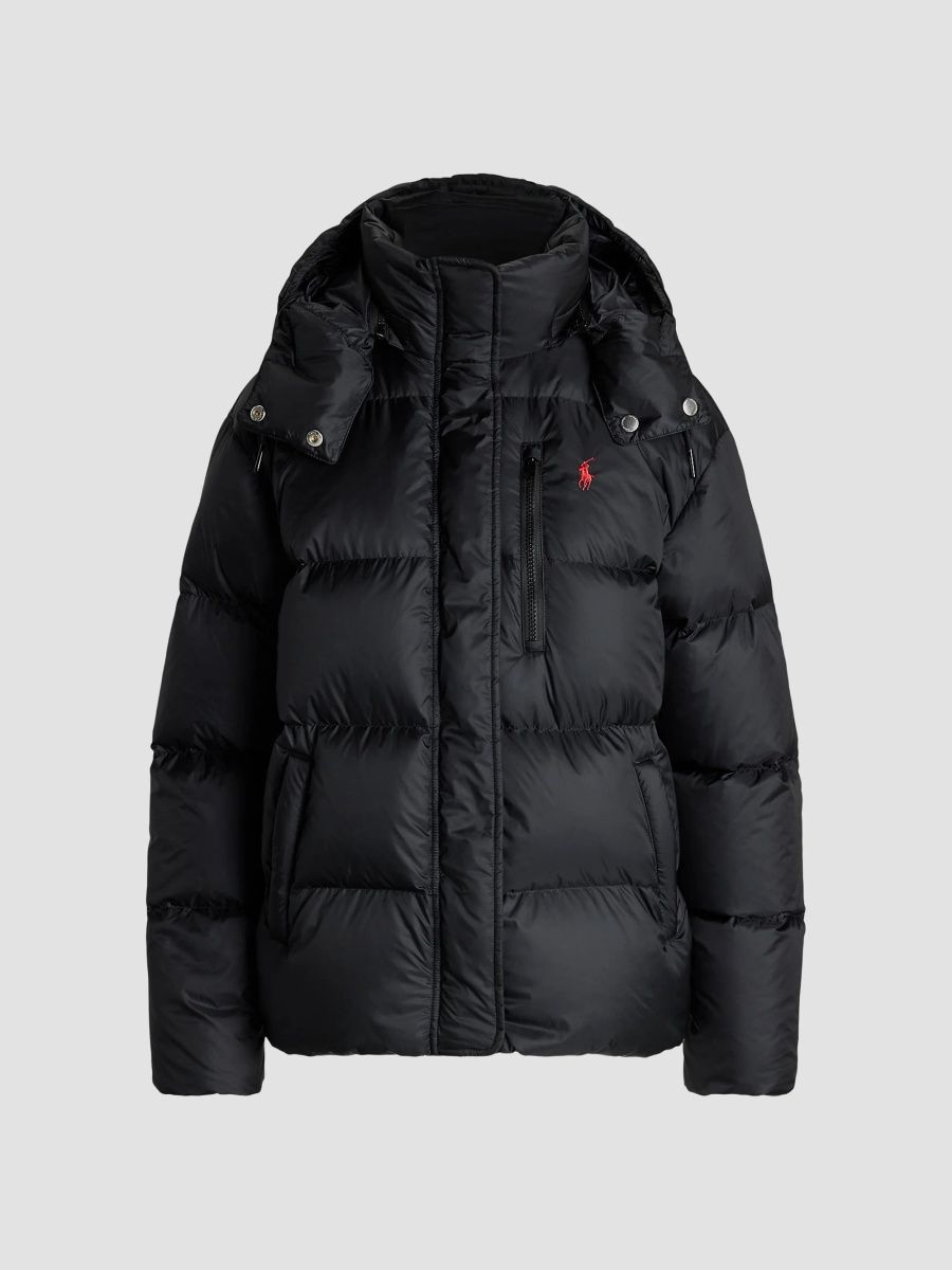 Polo Ralph Lauren Women's Down Puffer Hooded Jacket - Black - Size XS