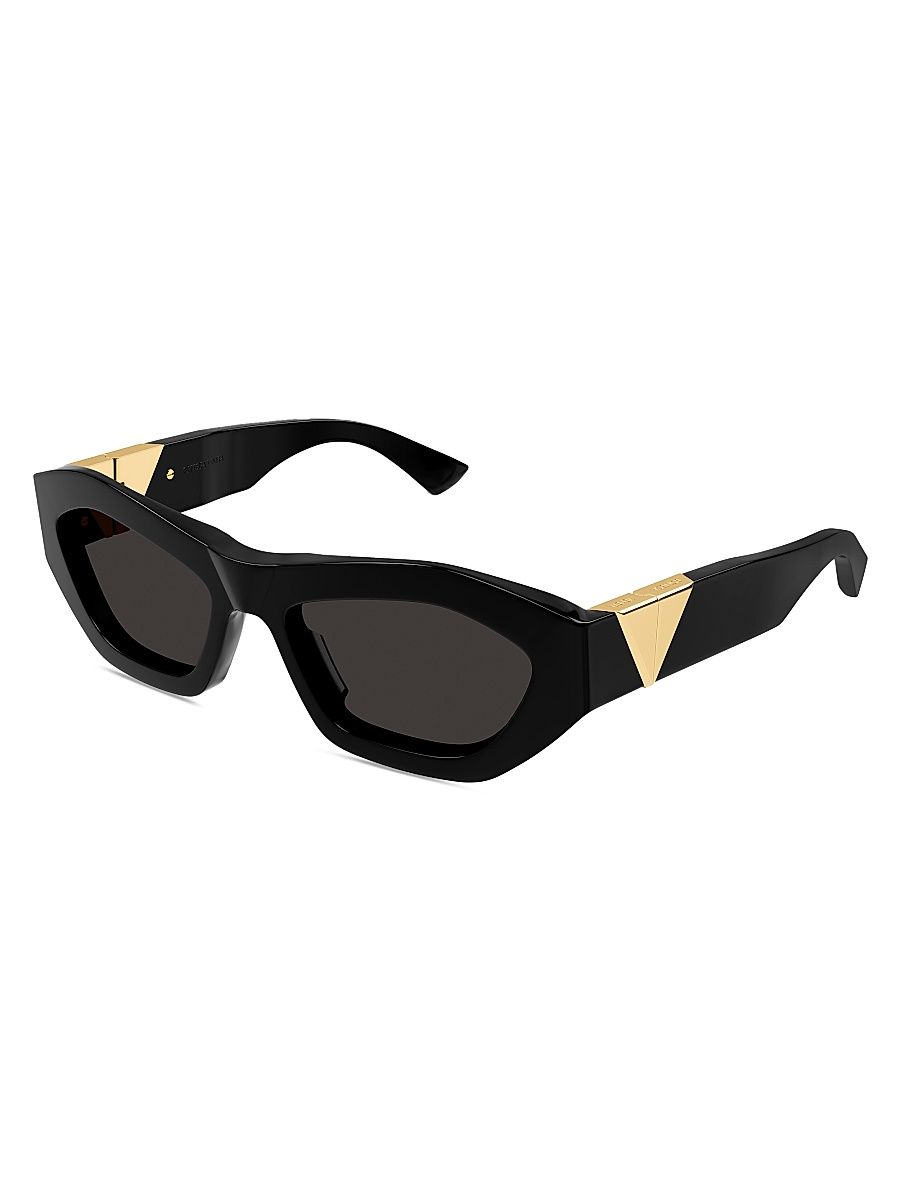 Women's 54MM Geometric Triangle Sunglasses - Black