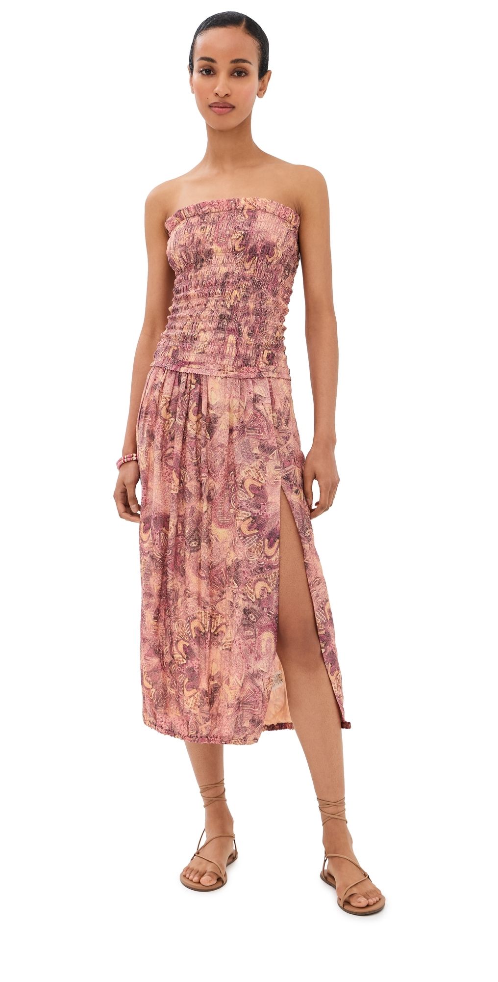 Isabel Marant Cleane Silk Dress Pink 38