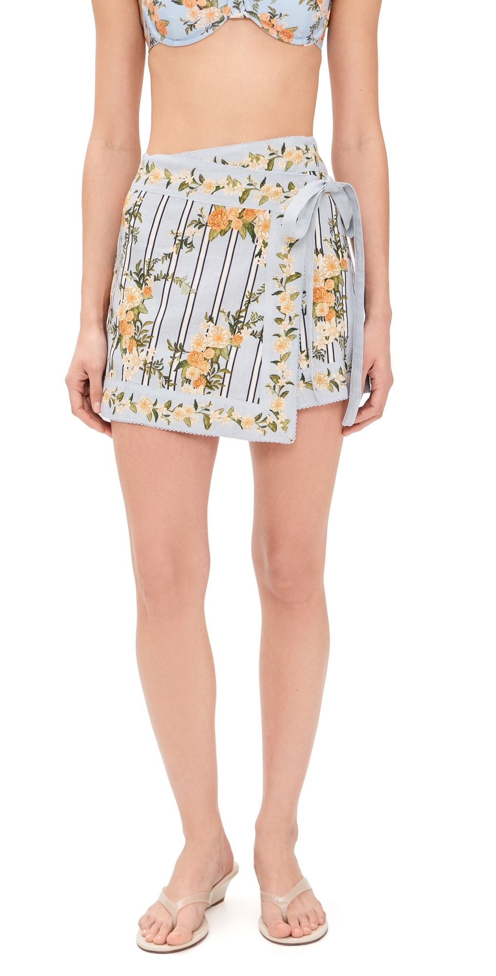 Agua by Agua Bendita Luna Valle Wrap Skirt Multicolor M/L