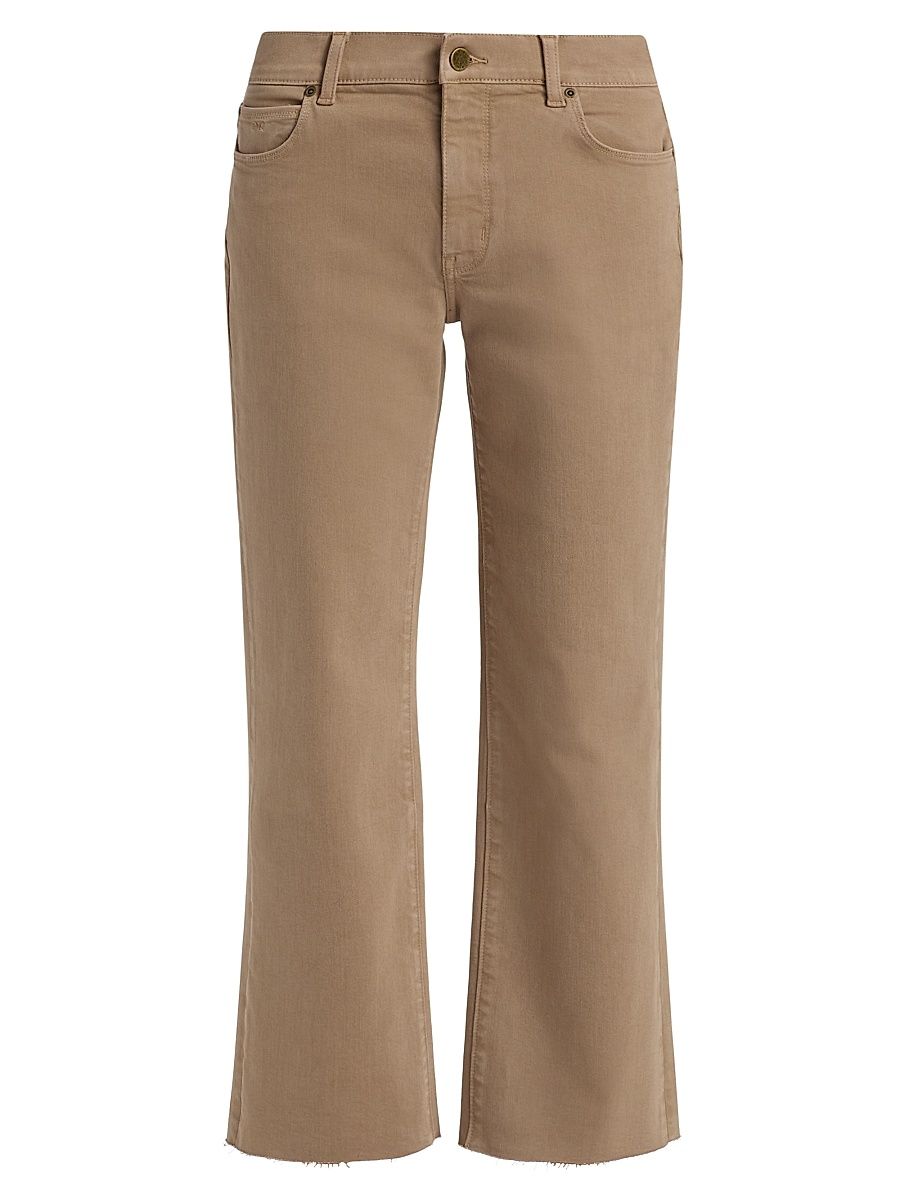 Women's Mika Crop Mid-Rise Pants - Khaki - Size 32