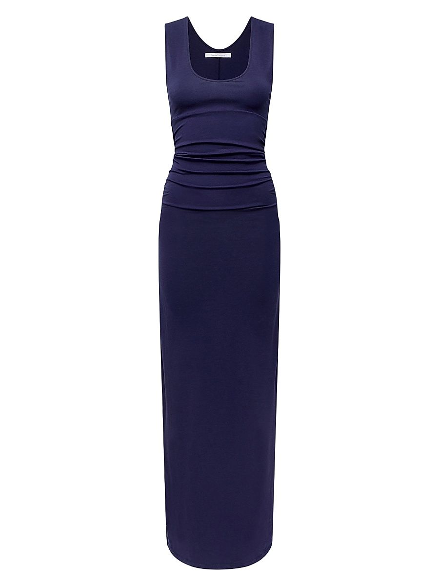 Women's Ruched Tank Dress - Indigo - Size Large