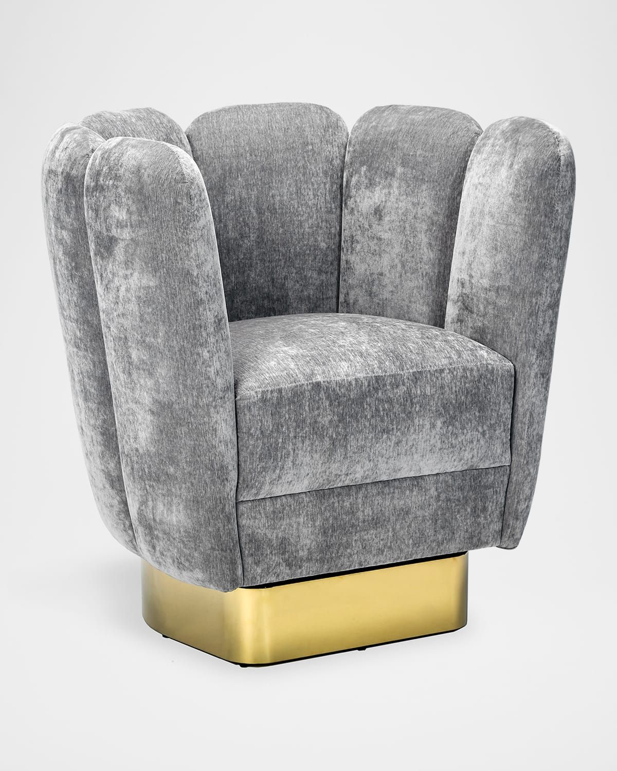 Gallery Brass Swivel Chair