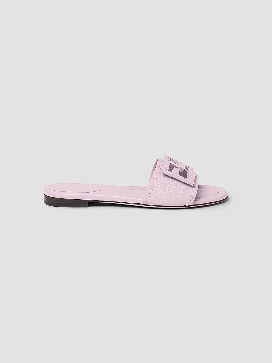 Women's Baguette FF Leather Sandals - Cammello Bag - Size 11